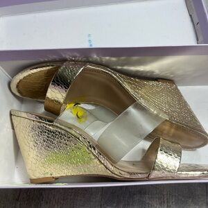 Madden Girl Metallic Gold Wedges